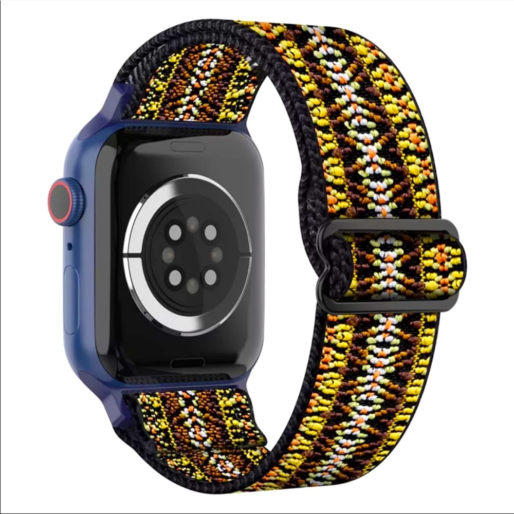 38/40 mm Apple Watch strap.  Stretchy.  Multi “fall” color.  Adjustable